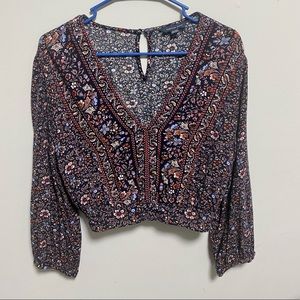 American Eagle Floral Crop Top